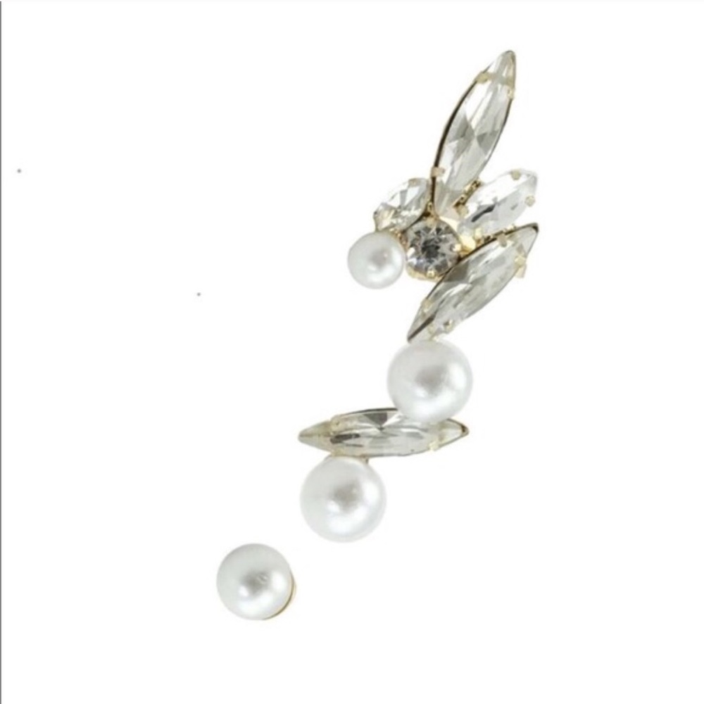 ♥️New! 💗Luxe Pearl & Crystal Earclimber